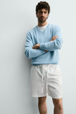 TEXTURED JOGGER BERMUDA SHORTS - Zara фото 22