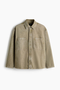 Sobrecamisa de sarga con efecto lavado