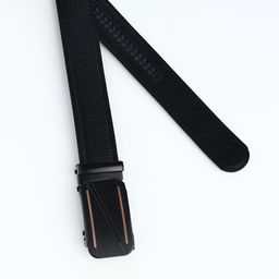 Ремень мужской, регулируемая длина, 120×3.5 см, пряжка автомат, чёрный