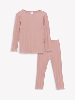 Bisiklet Yaka Uzun Kollu K?z Bebek Pijama Tak?m?