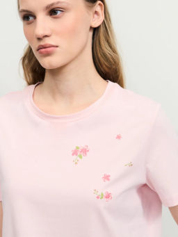 Футболка из хлопка с принтом / Zarina  фото 6