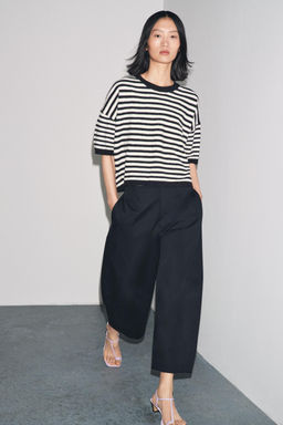 100% WOOL STRIPED SWEATER