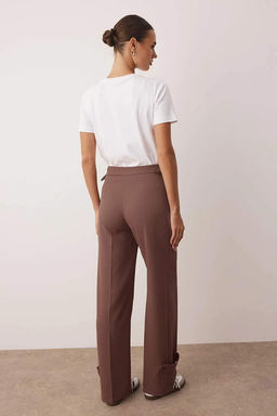 Vizon Toka ve Paca Detayl? Wide Leg/Genis Paca Kumas Pantolon TWOAW26PL00051 - Trendyolmilla фото 4