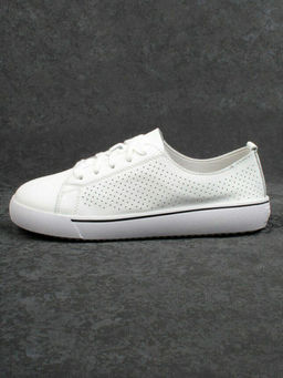 05-PDXL135-1 WHITE Кеды белые (натуральная кожа)