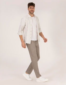 A__k Kahverengi Ex. Slim Fit Kuma_ Pantolon