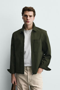 SOBRECAMISA REGULAR FIT BOLSILLOS / Khaki - Zara фото 2