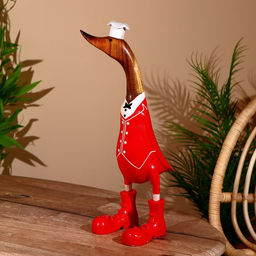 Сувенир «Утка - поварёнок», 50 см, дерево