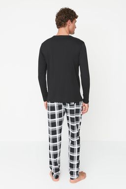 TRENDYOL MAN Siyah Regular Fit Bisiklet Yaka %100 Pamuk Pijama Tak?m? THMAW22PT0441 - Trendyolmilla фото 5