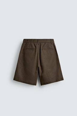 BERMUDA REGULAR FIT C??AMO - ALGOD?N / Marr?n