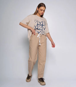 Брюки #КТ2610 (1), бежевый