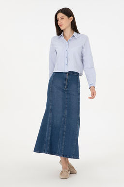 Женская синяя джинсовая юбка Неожиданная скидка в корзине - U.s. polo assn фото 3