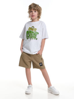Футболка для мальчика с принтом 22-9018 белый | красный - Mini maxi фото 12