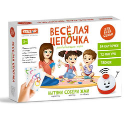 Игра настольная "Веселая цепочка" 72 детали (01163, "Stellar")