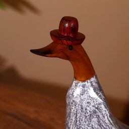 Сувенир «Утка в сером», 27 см, дерево