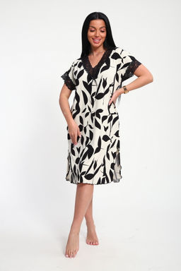 Туника женская из вискозы Олеся экрю макси