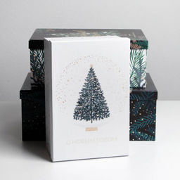 Набор подарочных коробок 3 в 1 Ёлочки, 26 17 1032.5 20 12.5 см - Дарите счастье фото 17