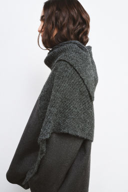 WOOL BLEND BLAZER WITH SCARF ZW COLLECTION - Zara фото 6