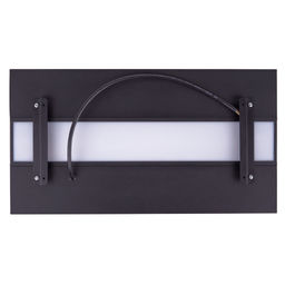 ULO-K16B 2x16W/4000K/L50 5W/3000K IP44 BLACK Светильник линейный светодиодный подвесной с фоновой подсветкой. Белый свет (4000К). Алюминий. Цвет черный. TM Uniel