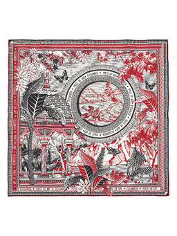 Платок жен. шелк 90х90 E04-8376-07 - Eleganzza фото 4