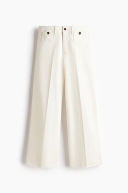 Wide High Waist Ankle Jeans