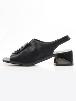 08-XL660-1 BLACK Босоножки женские (натуральная кожа)