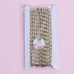 Тесьма металлизированная «Прямоугольник», 8×5 мм, 4.5 ± 0.5 м, цвет золотой