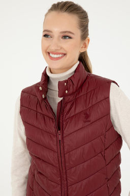 Женский бордовый жилет Неожиданная скидка в корзине - U.s. polo assn фото 2