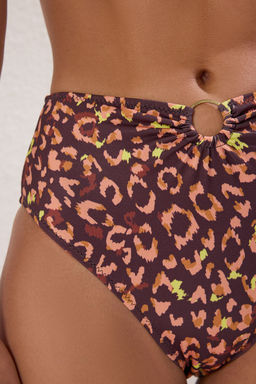 Leopar Desenli Aksesuarl? Yuksek Bel High Leg Slip Bikini Alt? TBESS25BA00033 - Trendyolmilla фото 7