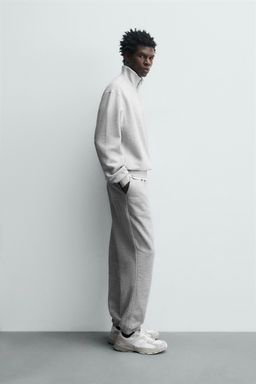 SUDADERA CUELLO CREMALLERA B?SICA / Gris vigor? - Zara фото 4