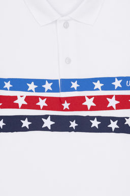 U. S. Polo Assn Белая футболка с воротником-поло для мальчика - U.s. polo assn фото 3