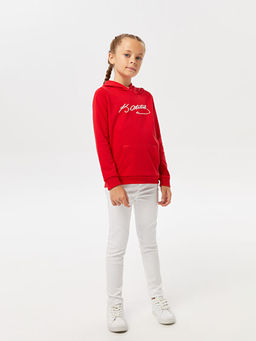Kap??onlu Atat?rk ?mza Bask?l? Uzun Kollu K?z ?ocuk Sweatshirt - Waikiki фото 3