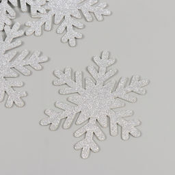 Цена за 2 шт. Декор для творчества "Снежинка" серебро, D-10 см (набор 5 шт)