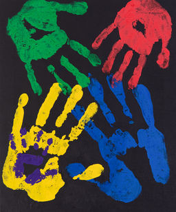 ФРЕЯ SLPR-003 Набор для раскрашивания с красками 25 х 30 см Отпечатки рук семьи