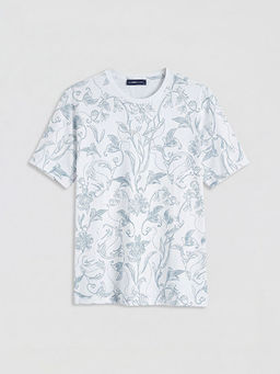 Bisiklet Yaka Desenli Erkek Ti??rt