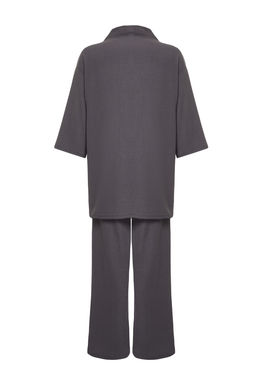 Fume Relaxed/Rahat Kesim Orme Kimona Pantolon Alt-Ust Tak?m TWOSS24AU00091