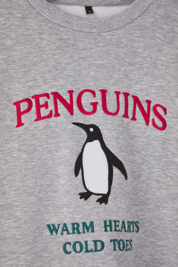 Teen Gri Melanj Orme Sweatshirt TWOAW26SW00178 - Trendyolmilla фото 7