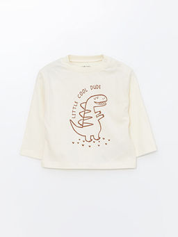 Bisiklet Yaka Dinazor Bask?l? Erkek Bebek Ti??rt