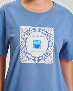 Футболка оверсайз с уникальным принтом сгущенка