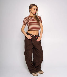 Футболка #КТ816 (5), терракотовый,бежевый