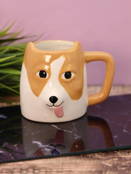 Кружка керамическая Dog with ears, brown (500 мл)