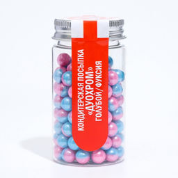 Кондитерская посыпка Дуохром, голубой, фуксия, 50 г - Simaland фото 2