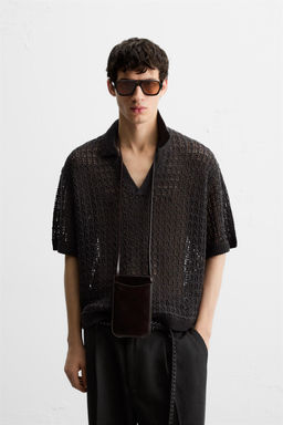 OPEN KNIT POLO SHIRT - Zara фото 2