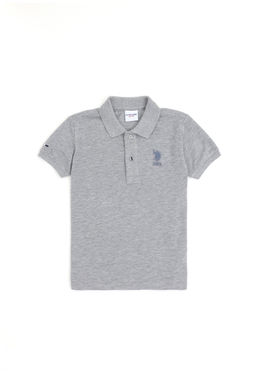 U. S. Polo Assn / Серая меланжевая базовая футболка для мальчиков - U.s. polo assn фото 4