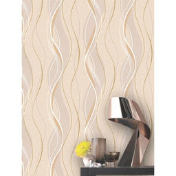 Обои бумажные «Саратовские обои» Ф434-02 Импульс, 0.53×10 м, цвет бежевый