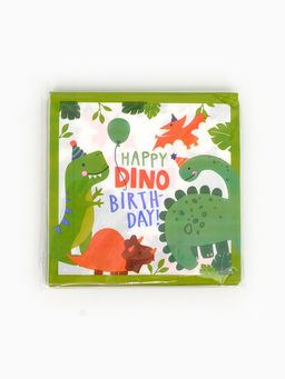 Салфетки бумажные Dino birthday, 33х33 см, 20 шт - Страна карнавалия фото 6