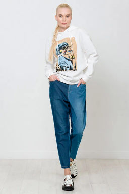 PELICAN, толстовка женская, Белый  фото 7