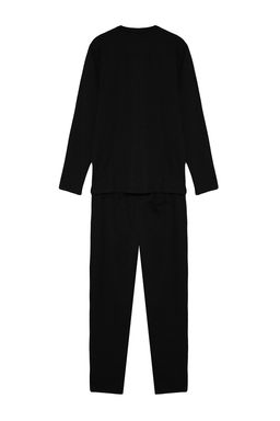 TRENDYOL MAN Siyah Regular Fit Waffle Orme Pijama Tak?m? TMNAW24PT00004 - Trendyolmilla фото 6