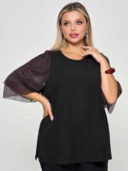 Футболка 0208-2 чёрный - Dora фото 114