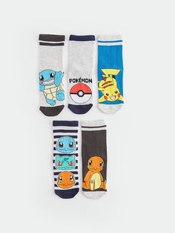 Pokemon Desenli Erkek ?ocuk Soket ?orap 5li - Waikiki фото 2