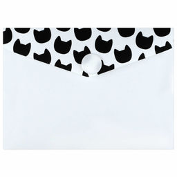 Папка для карт и визиток пластиковая Феникс+, арт. 72234/ 12 КОТЫ НА ЧЕРНОМ (полипропилен, 10.5х7.4 см, 1 отделение (-я), кнопка, УФ-печать)